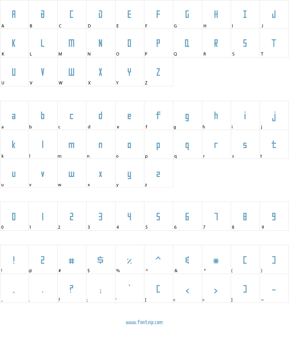 Jawi Kufi Font Character