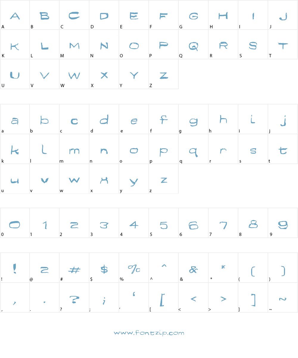 Fun Euro Original Font Character