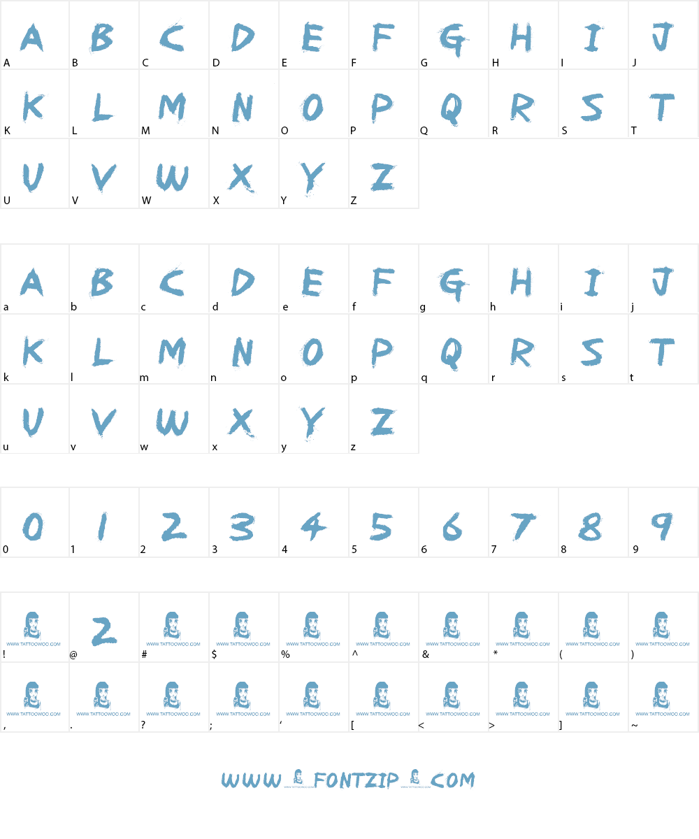 REDRUM Font Character