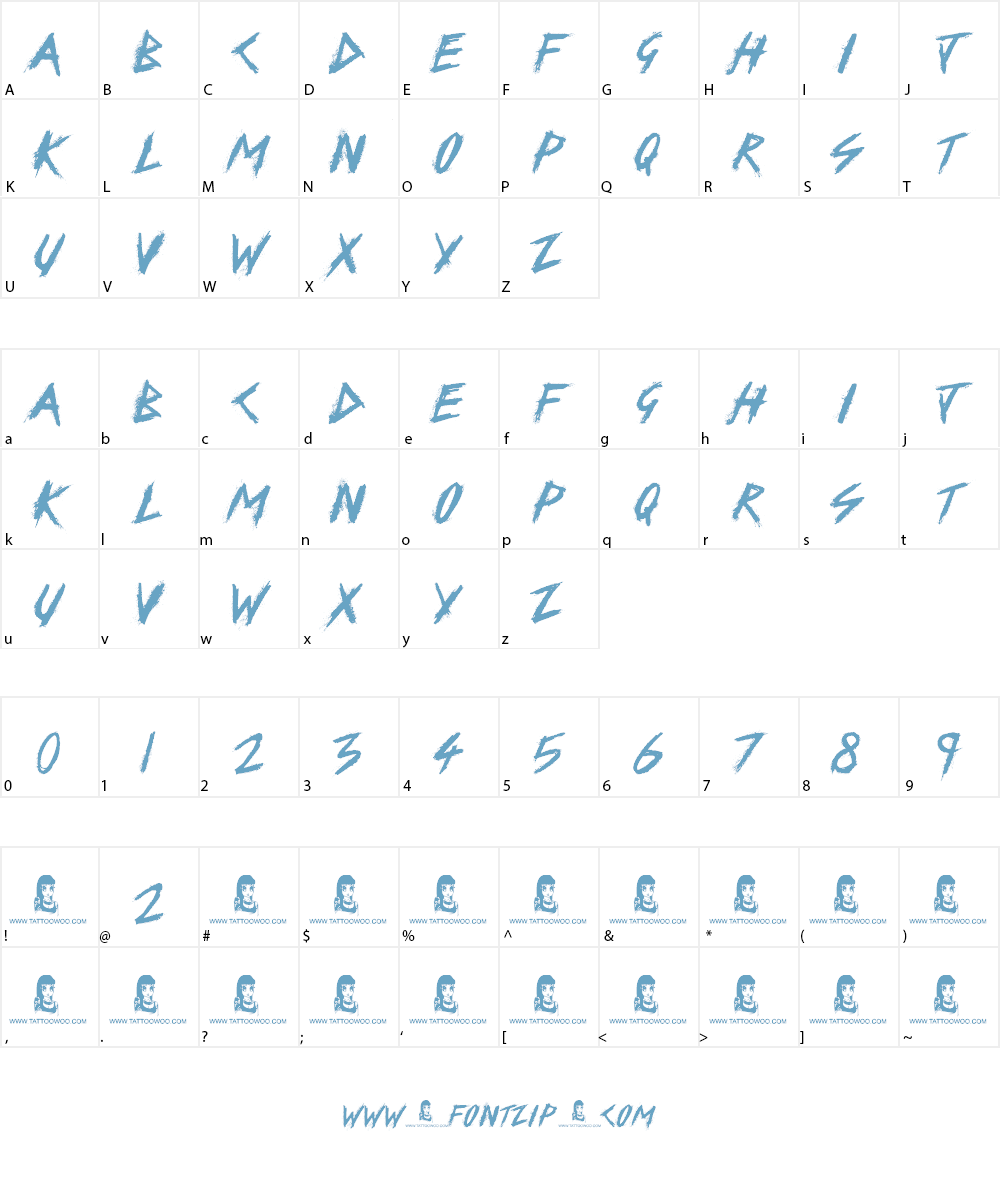 SKID Font Character