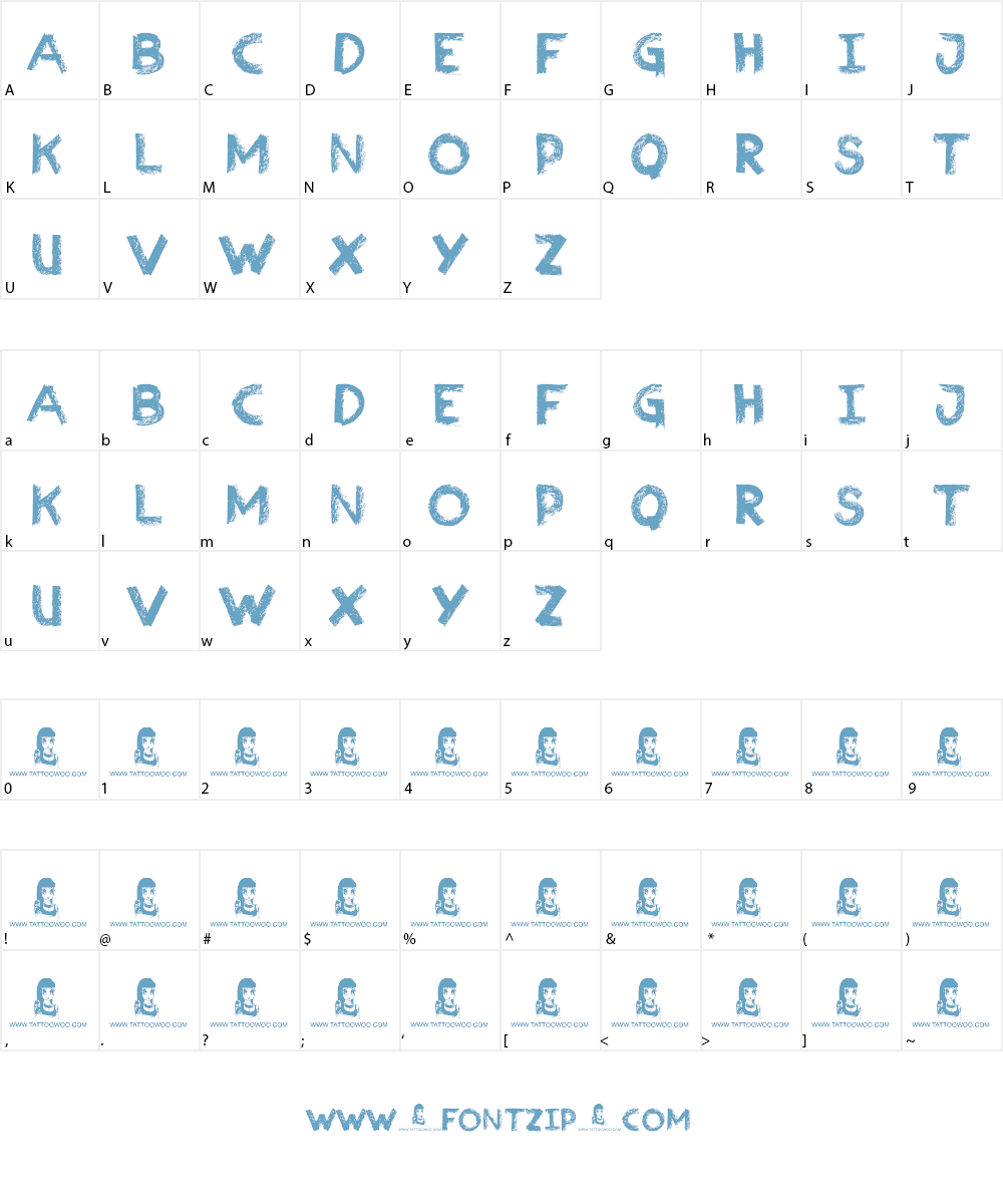 Charcoal Font Character