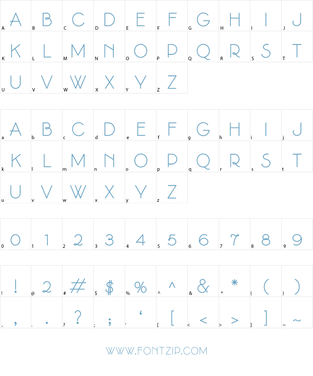 Blue Monday Font Character