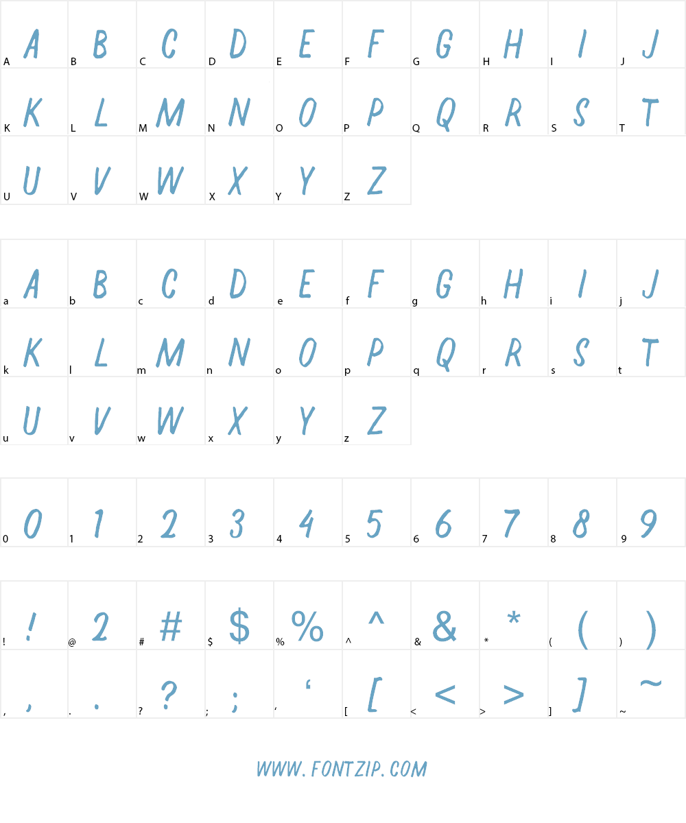 Halfway Font Character