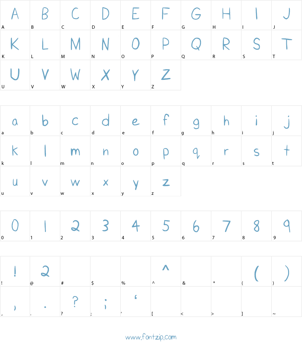 KristopherSansNeue Font Character