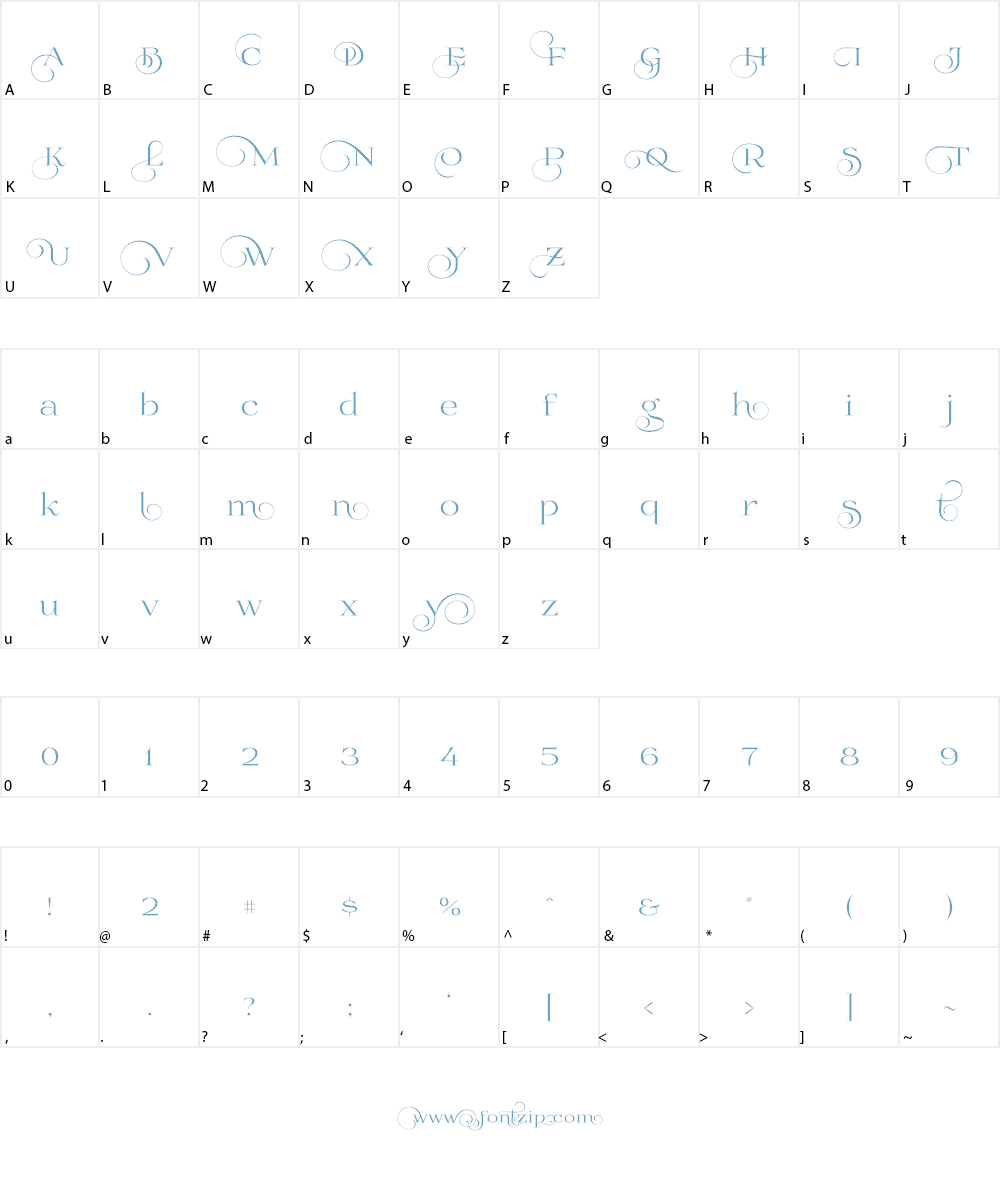 Prida02Calt Font Character