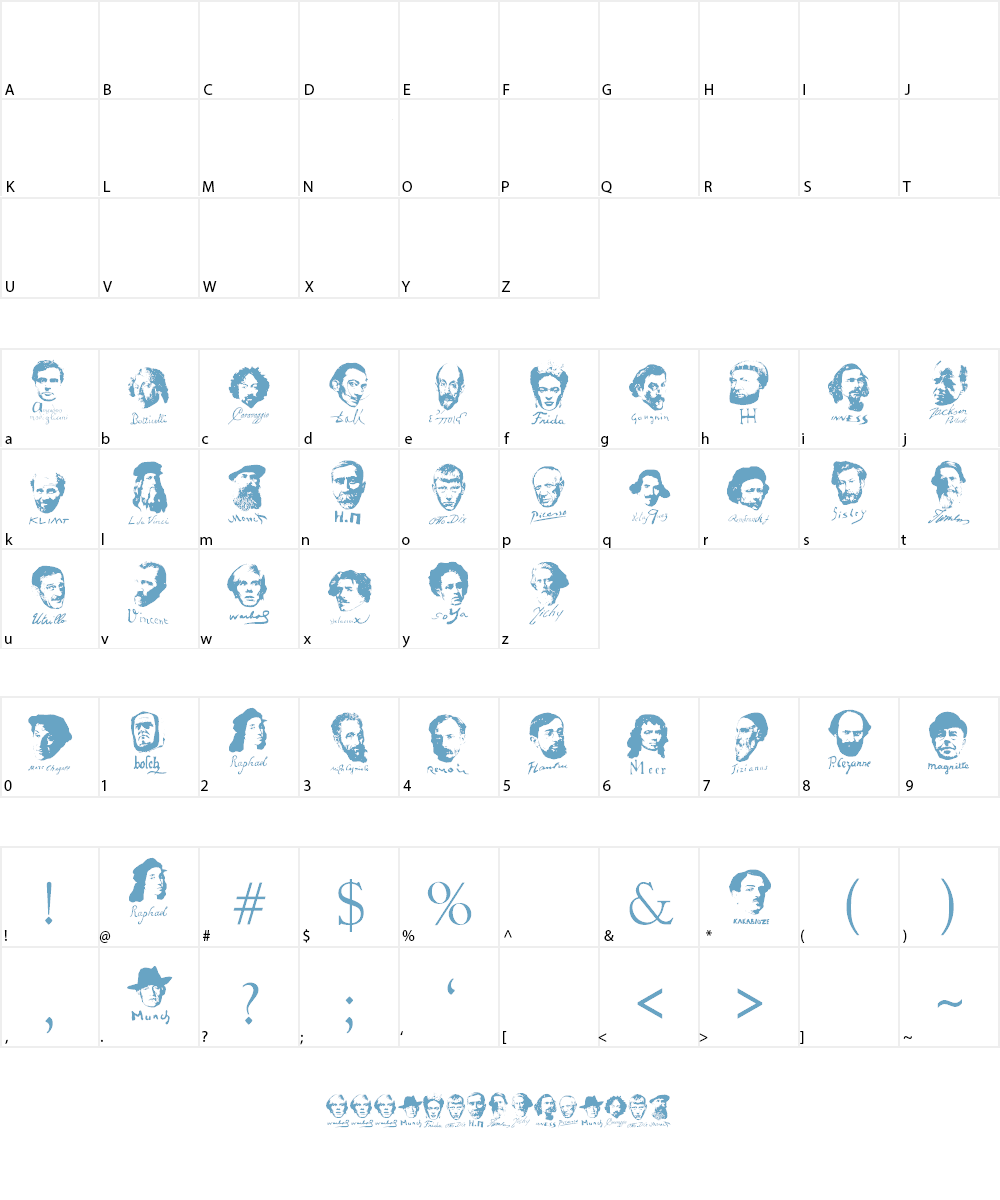 Thart_World_Painters Font Character