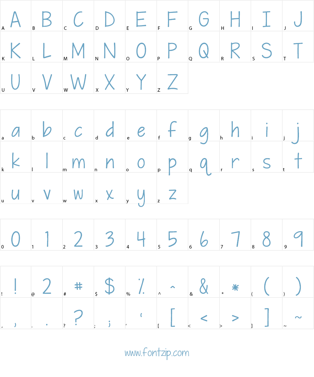 KG Piece by Piece Font Character
