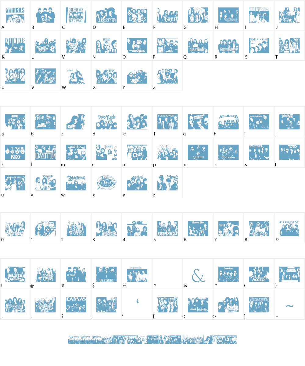 Thart_RockMusic_History Font Character