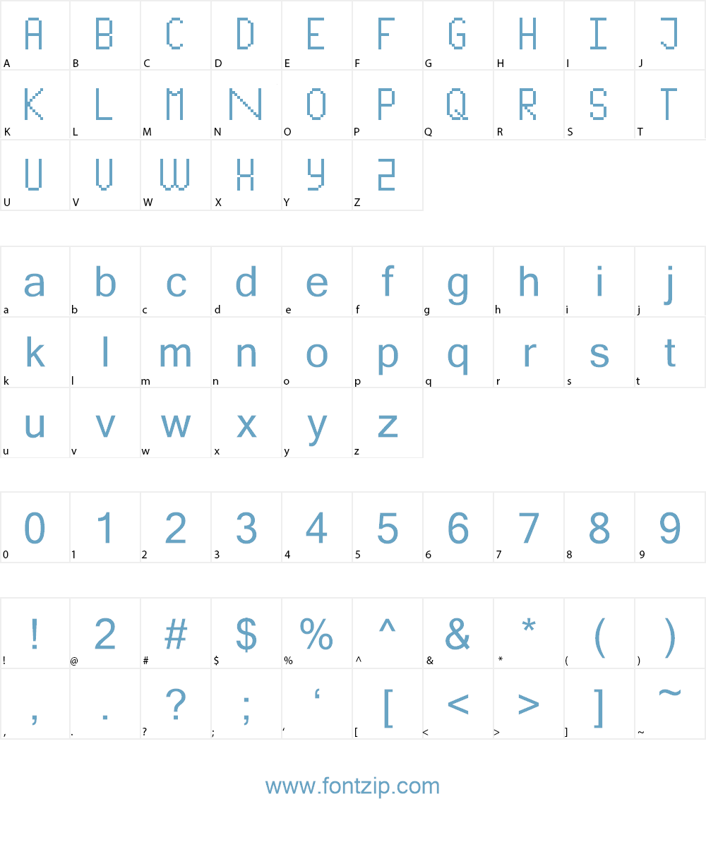 PixelLetters Font Character