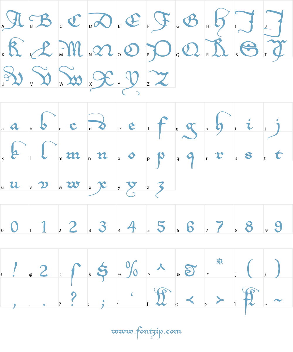EtBoemieRex Font Character