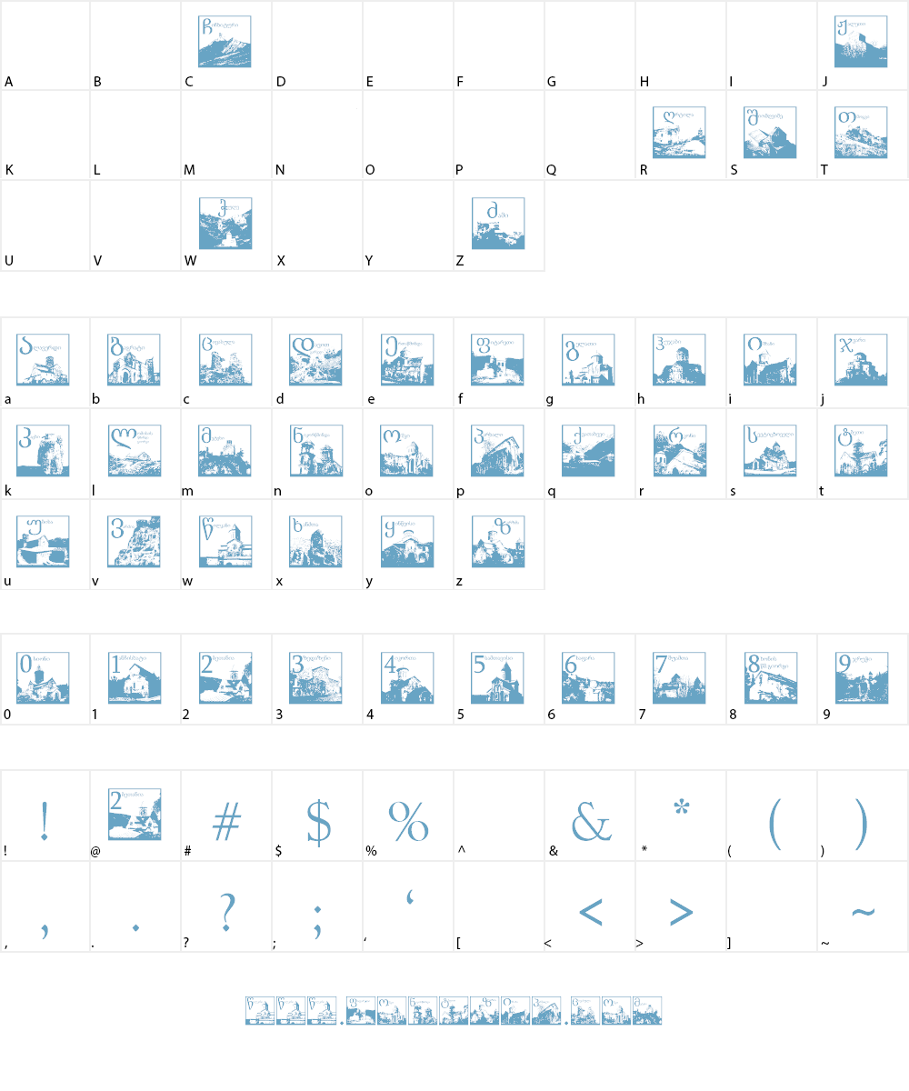 Thart_OldGeorgianArchitecture Font Character
