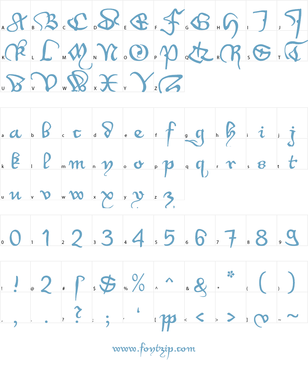 WirWenzlaw Font Character