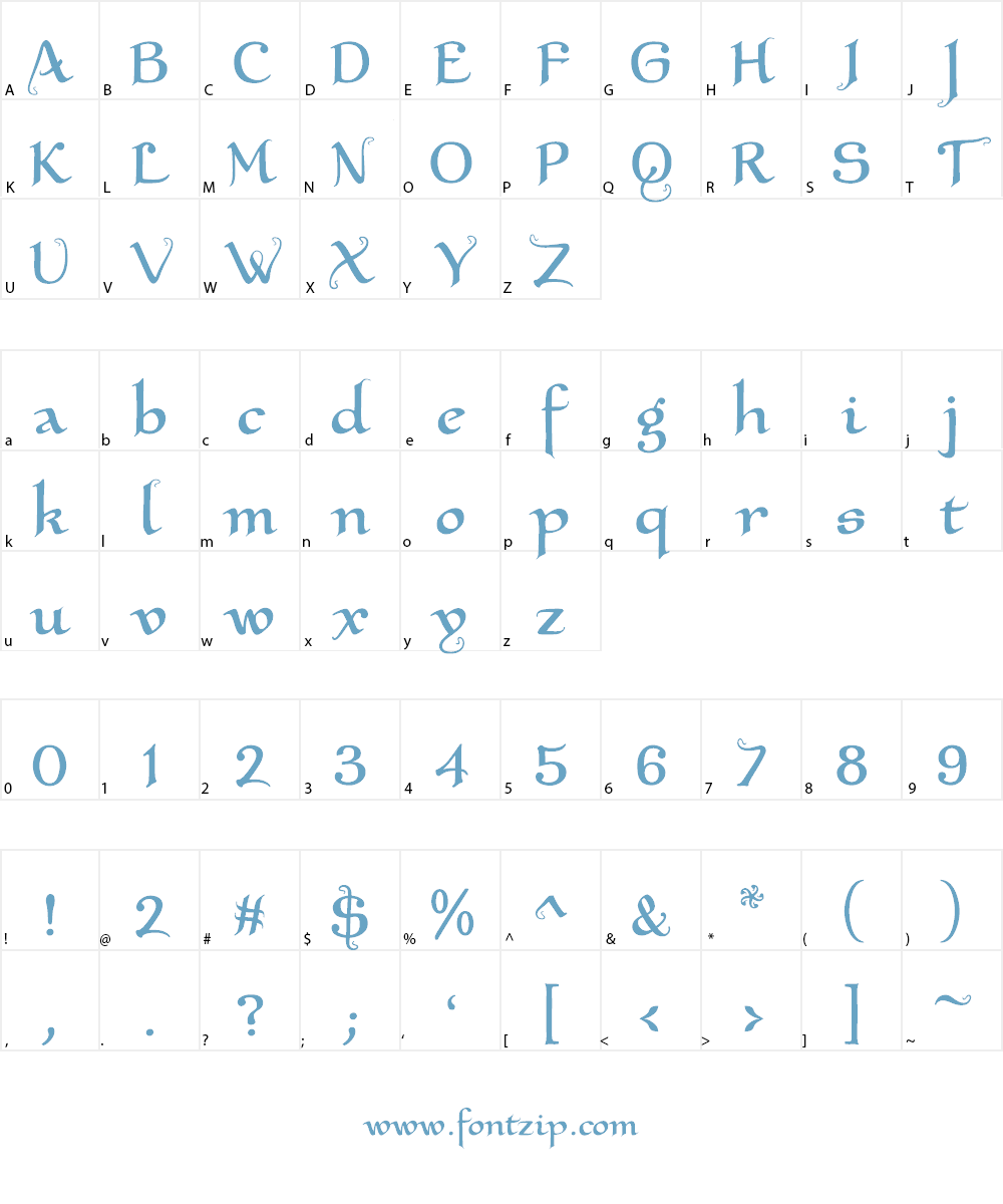 XalTerion Font Character