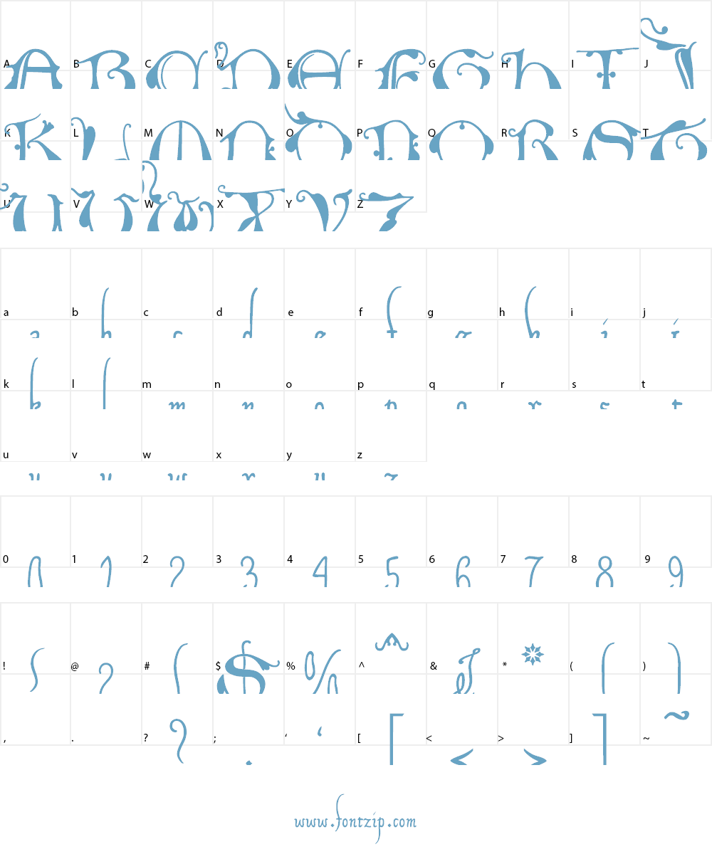 XiparosLombard Font Character