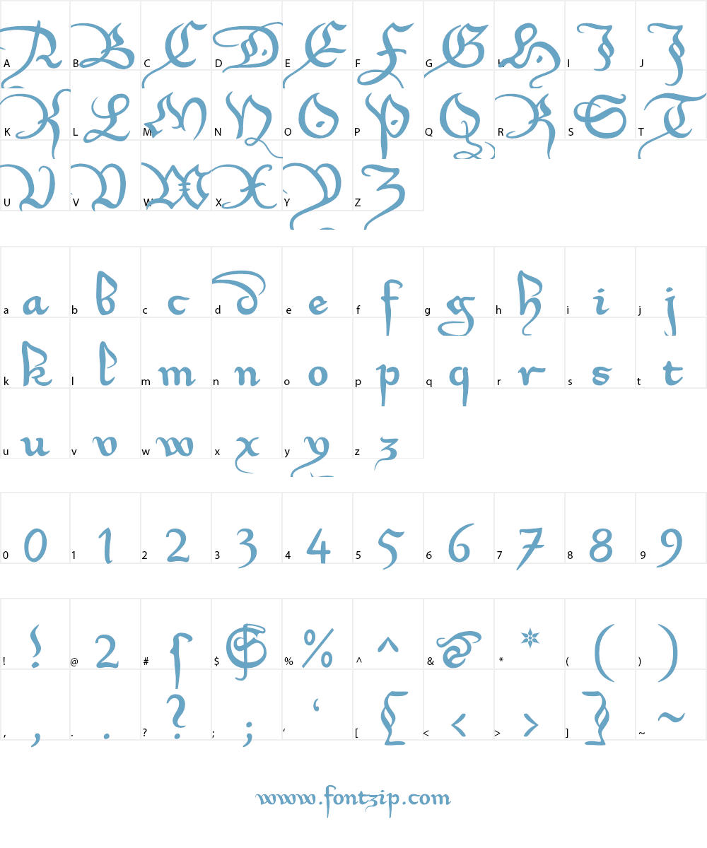 Xirwena Font Character