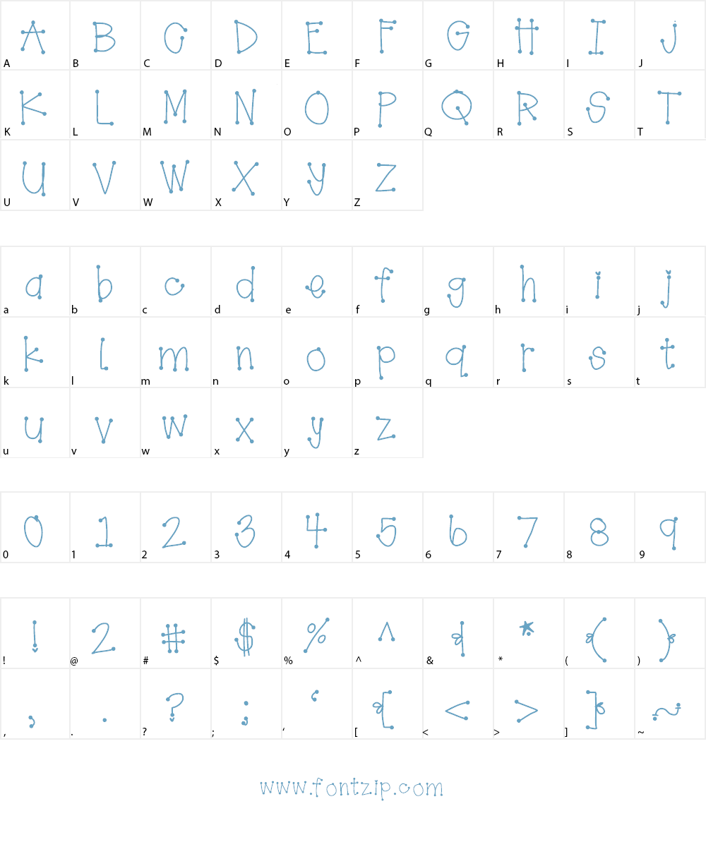 GirlyDots Font Character