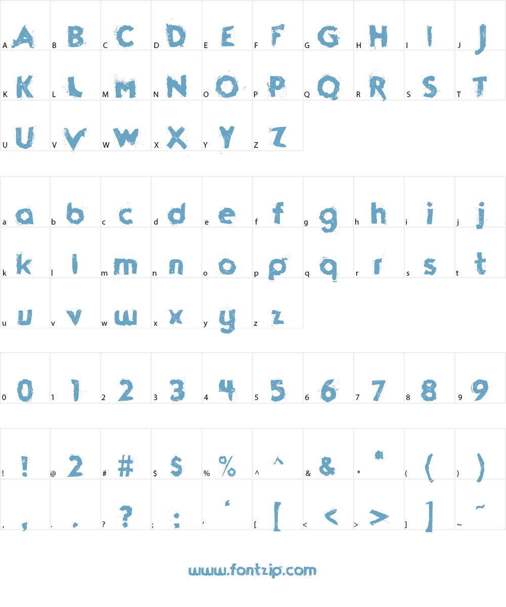 Funkrocker Font Character