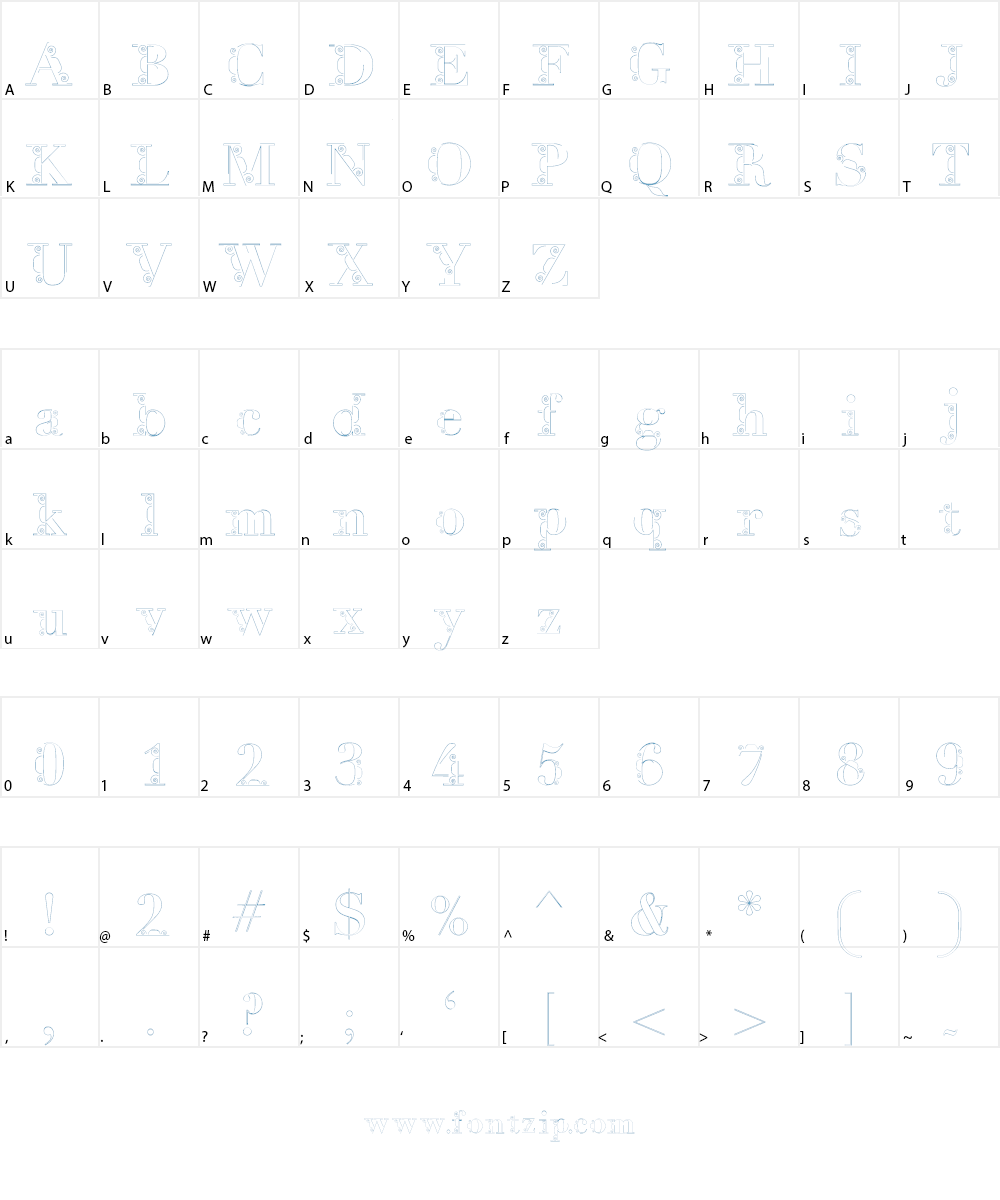 Mayan Culture Font Character