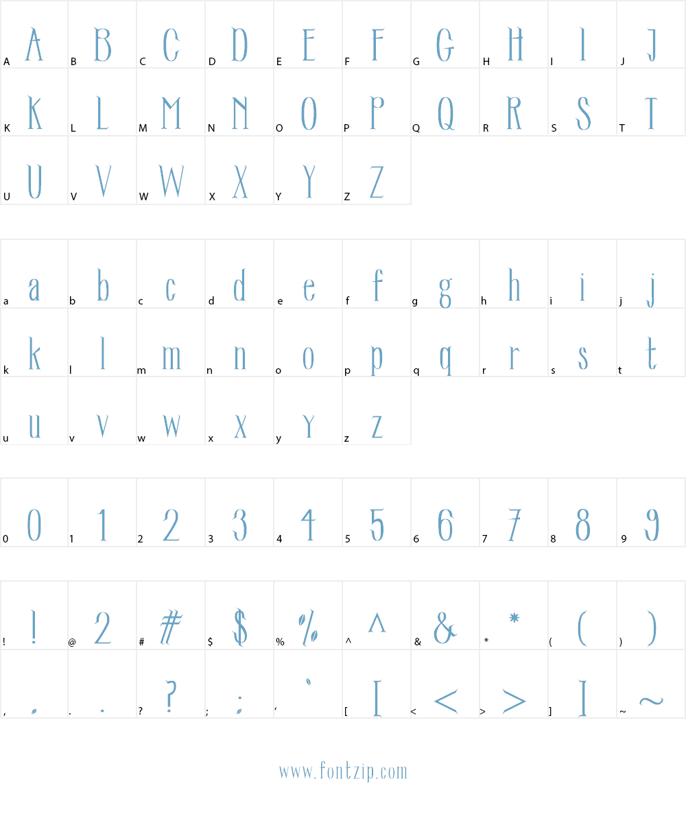 TreeFTR Font Character