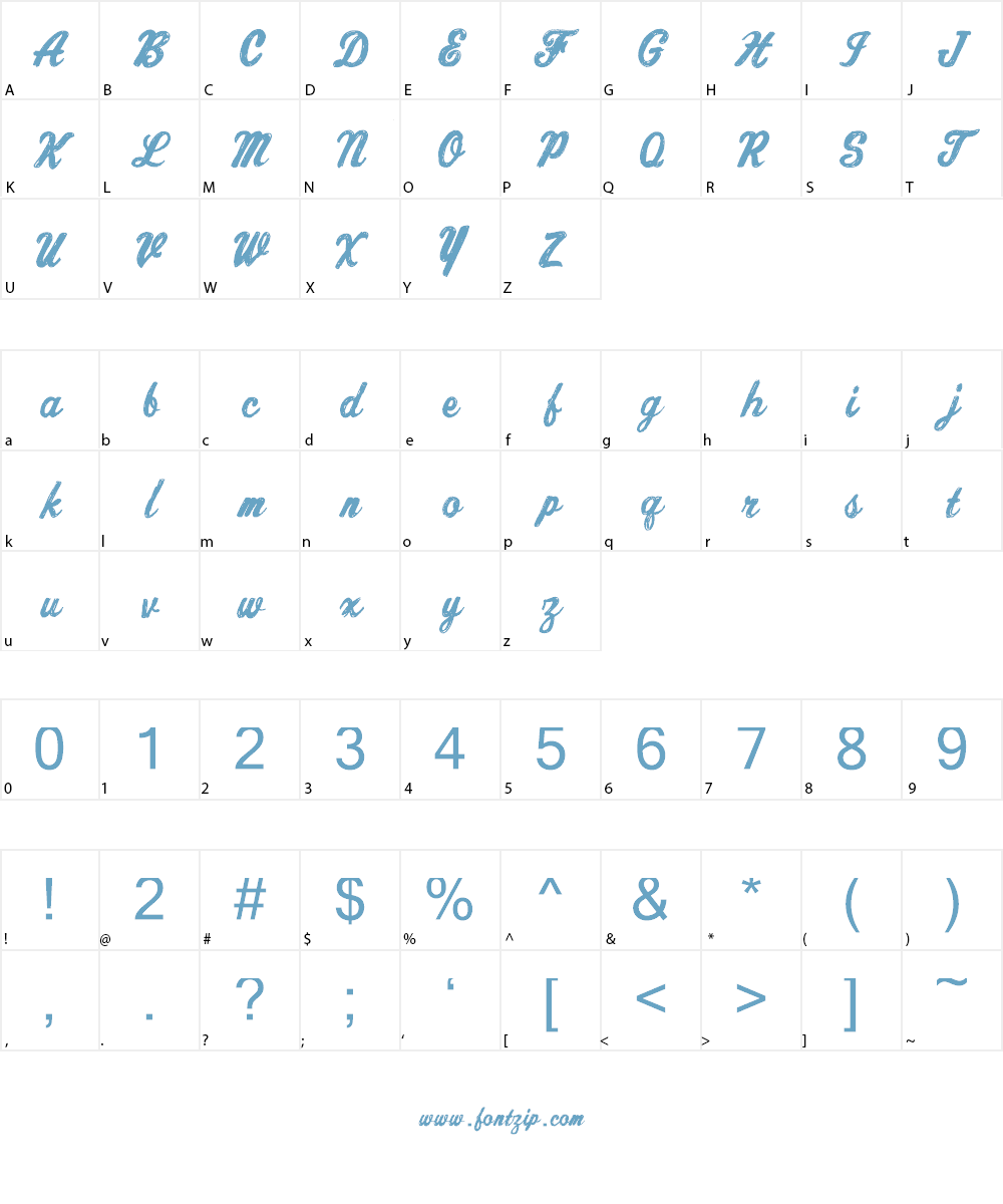 ChronicDelivery Font Character