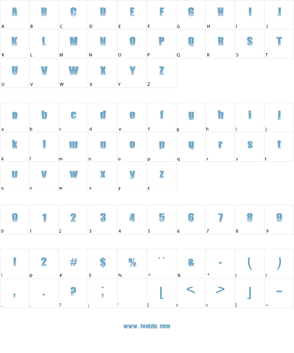 LateNoise Font Character