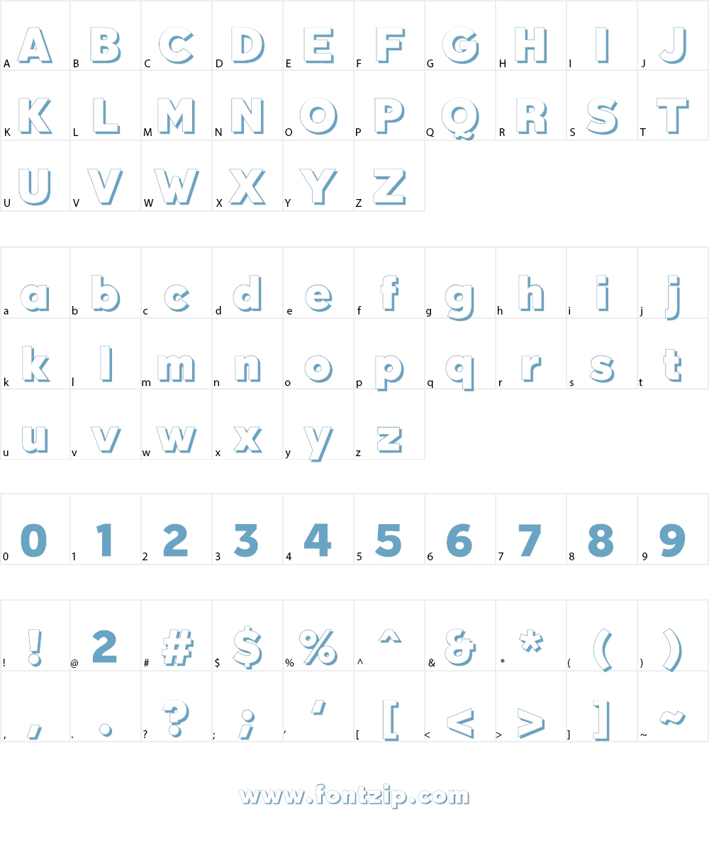 Qebab Shadow FFP Font Character
