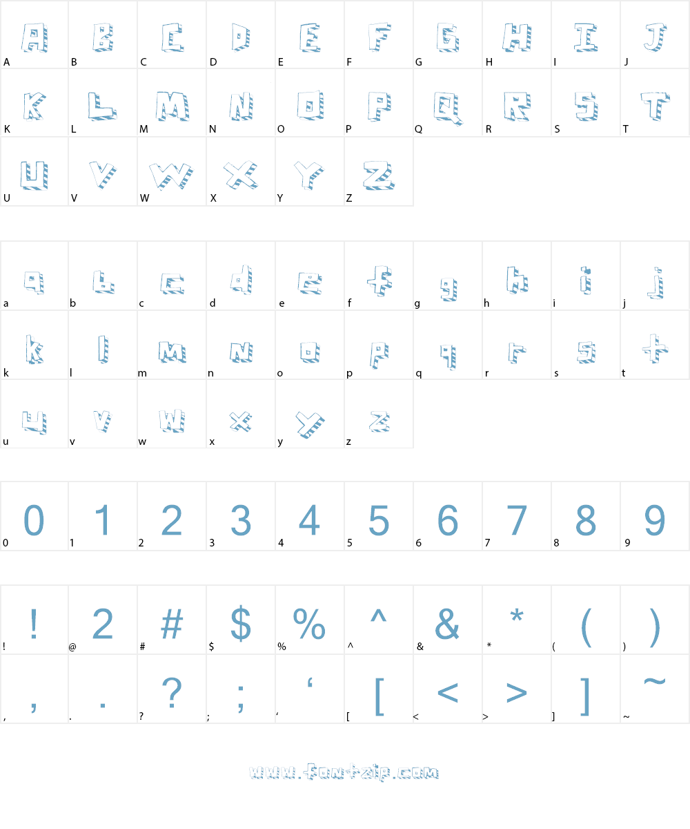 Stripefest Font Character