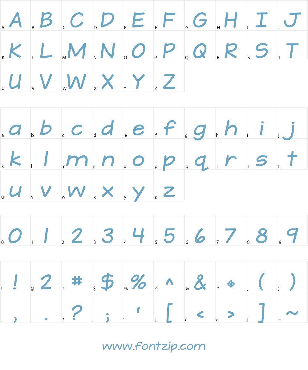 KG A Teeny Tiny Font Font Character
