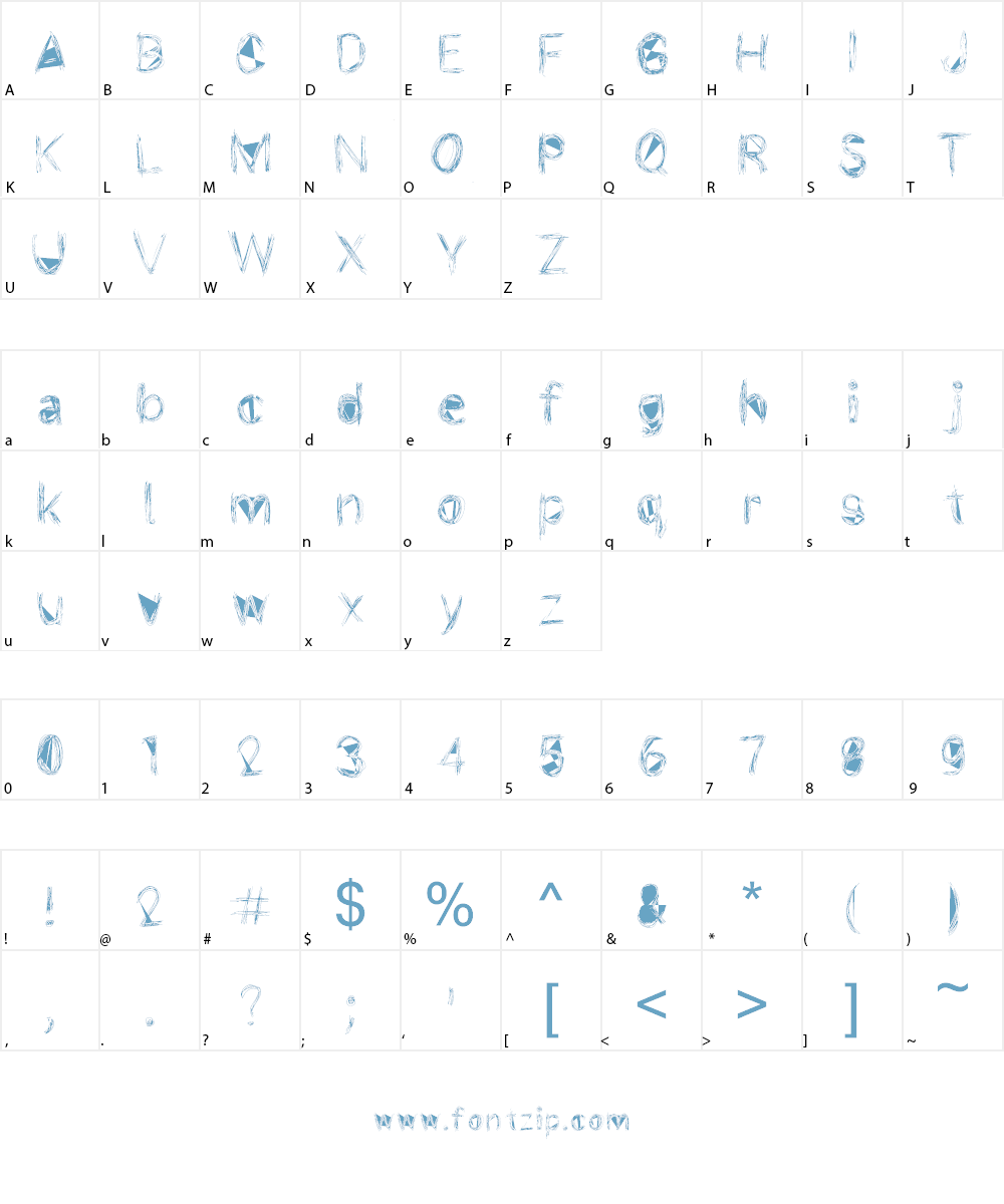 wire lakhey Font Character