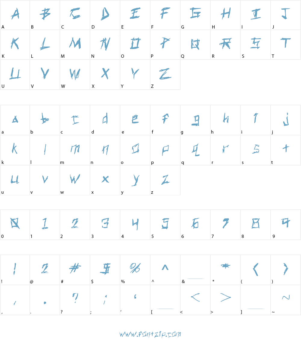 Gavin_Scary Font Character