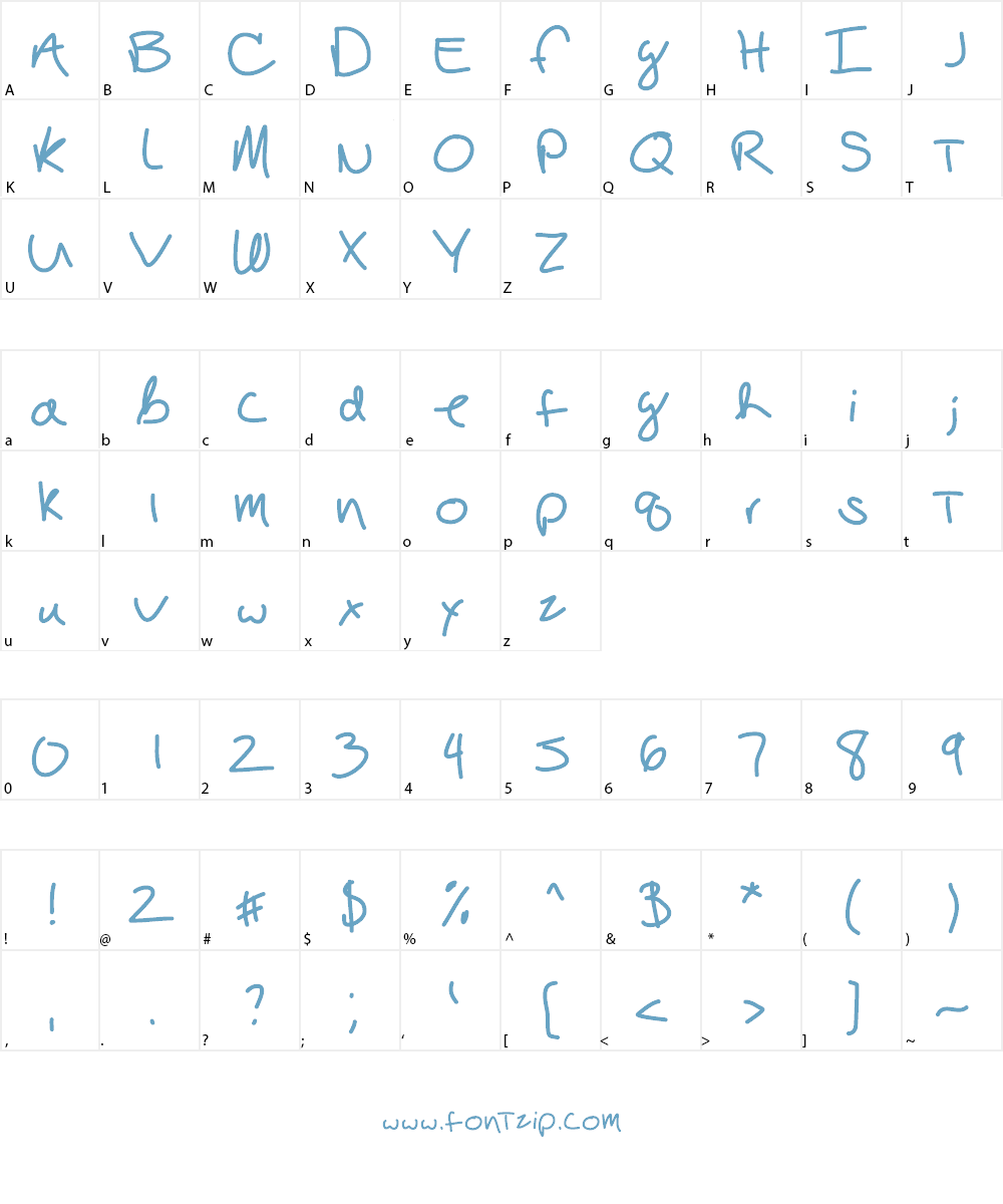 Bojarski Font Character