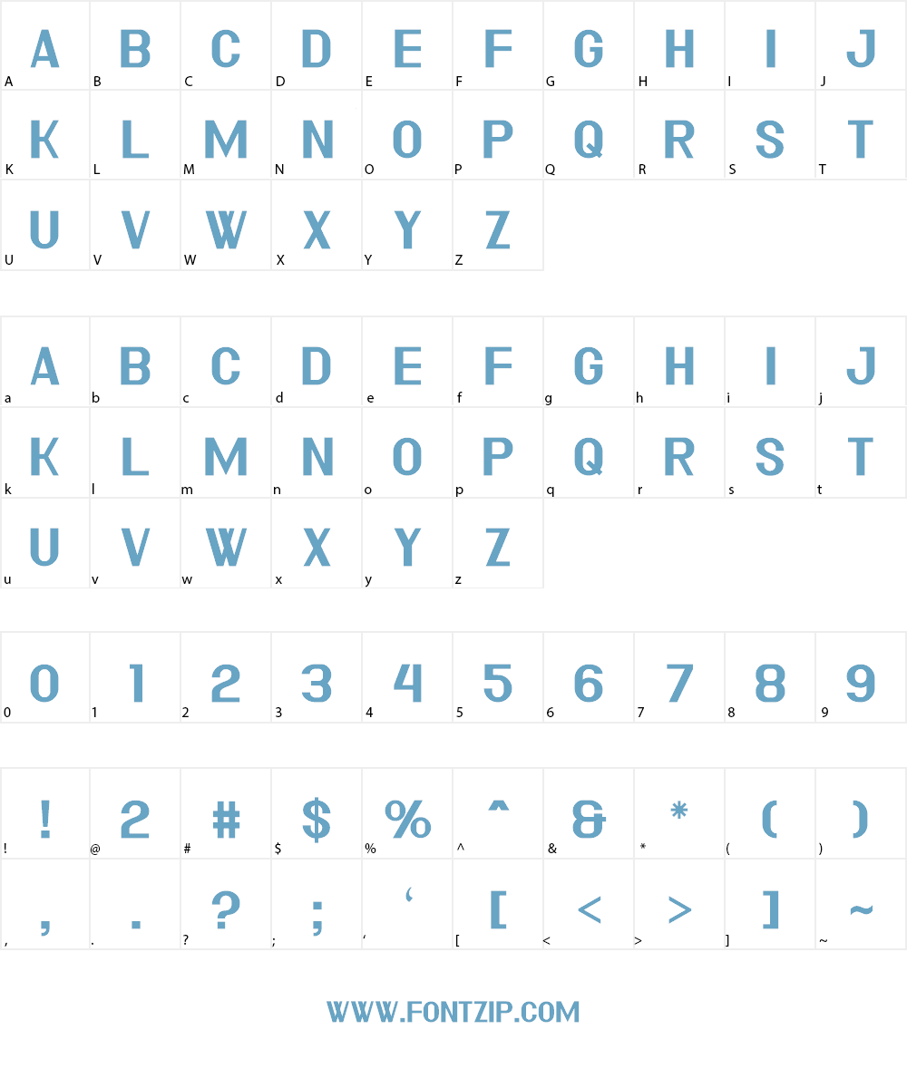 Azbuka Font Character
