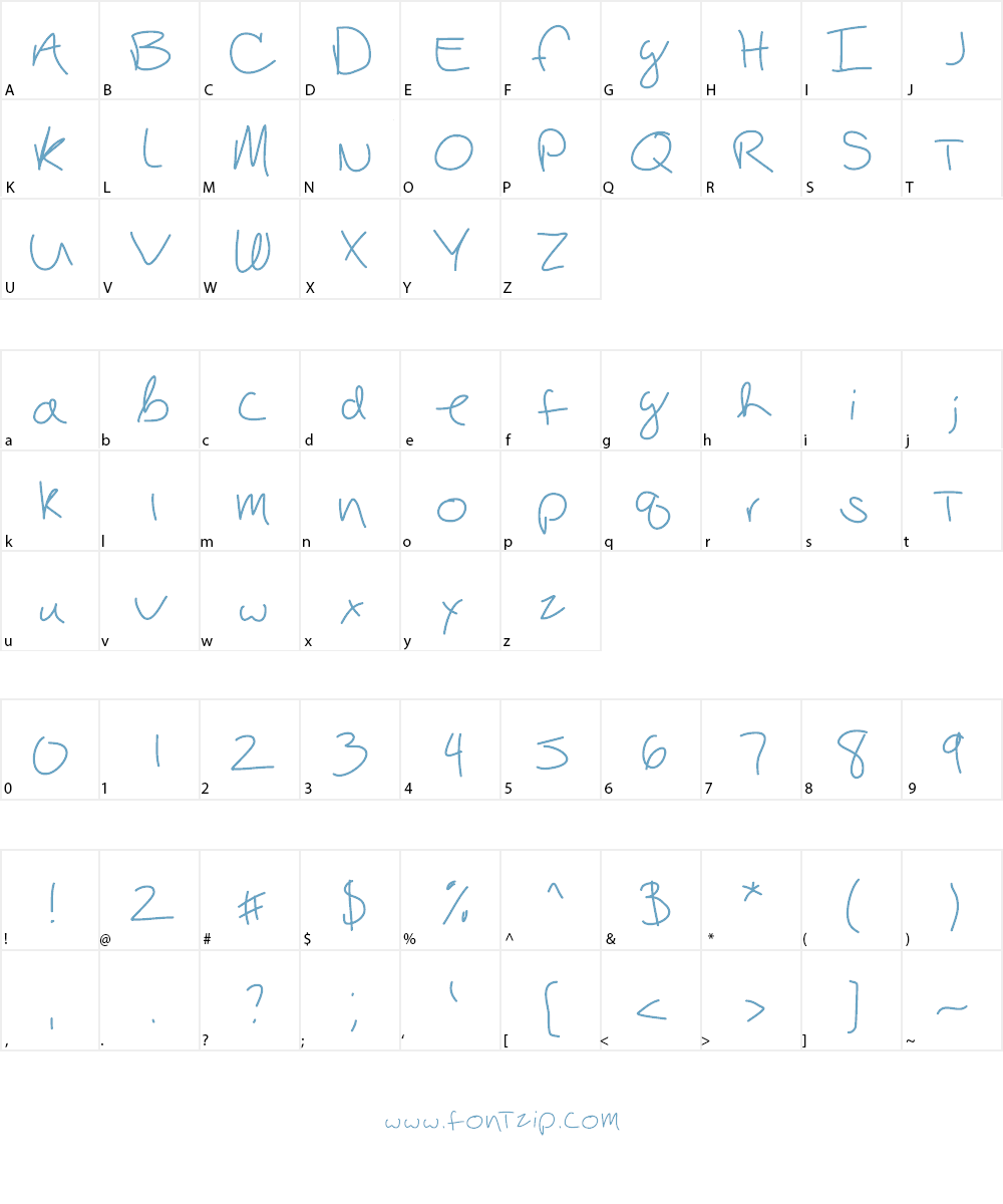 BojarskiLight Font Character