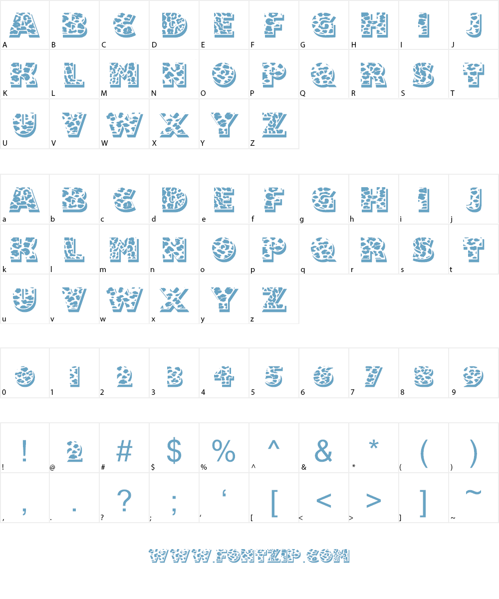 Fuzzyhandcuffs Font Character