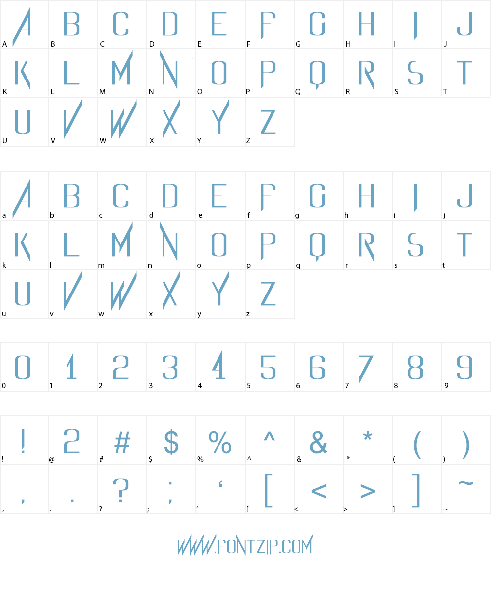 Evidence Font Character