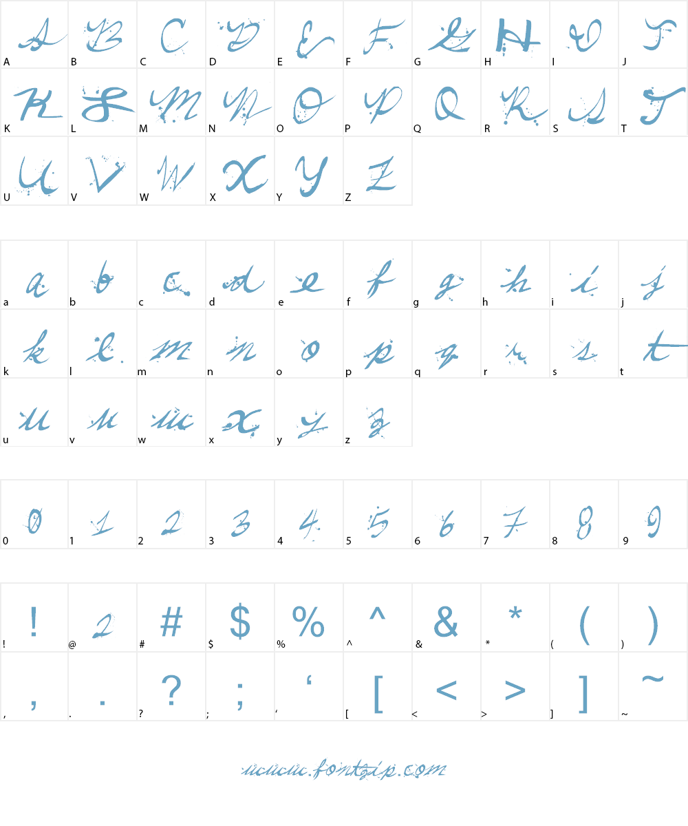 ComeParty Font Character