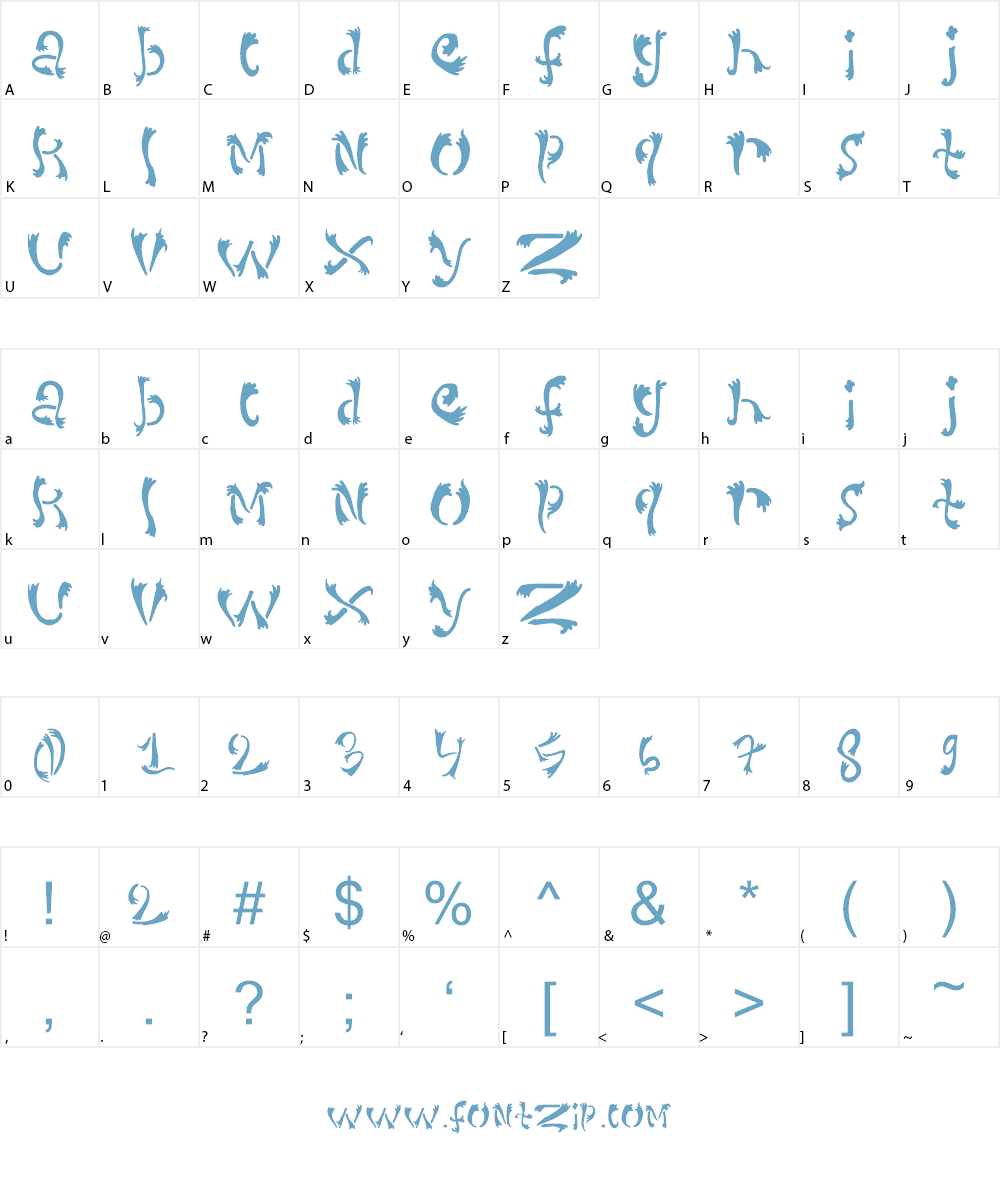 DirtySerif Font Character