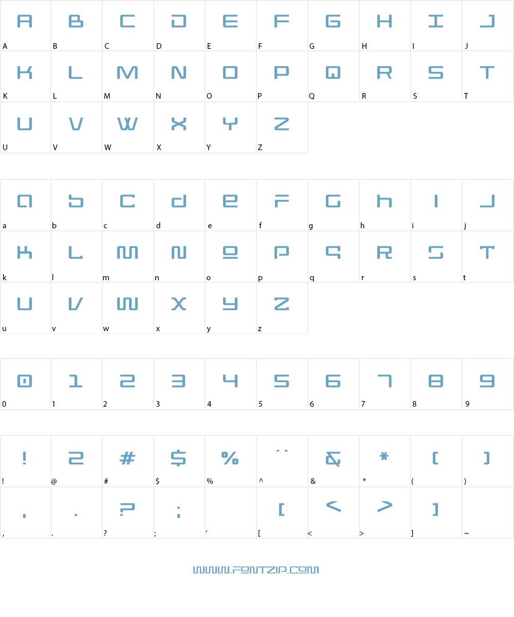 Wormbox Sharp Font Character