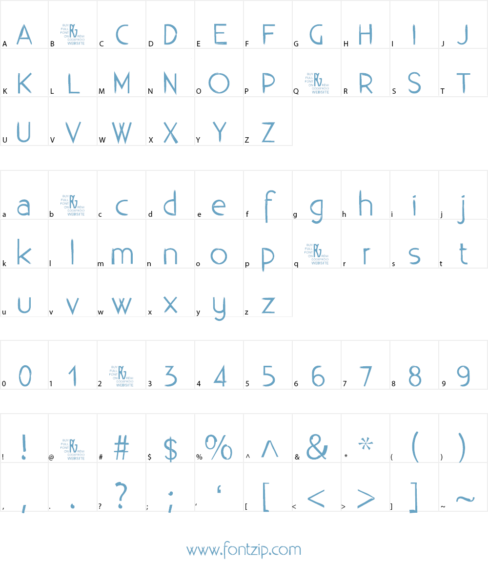 Aloha Font Character