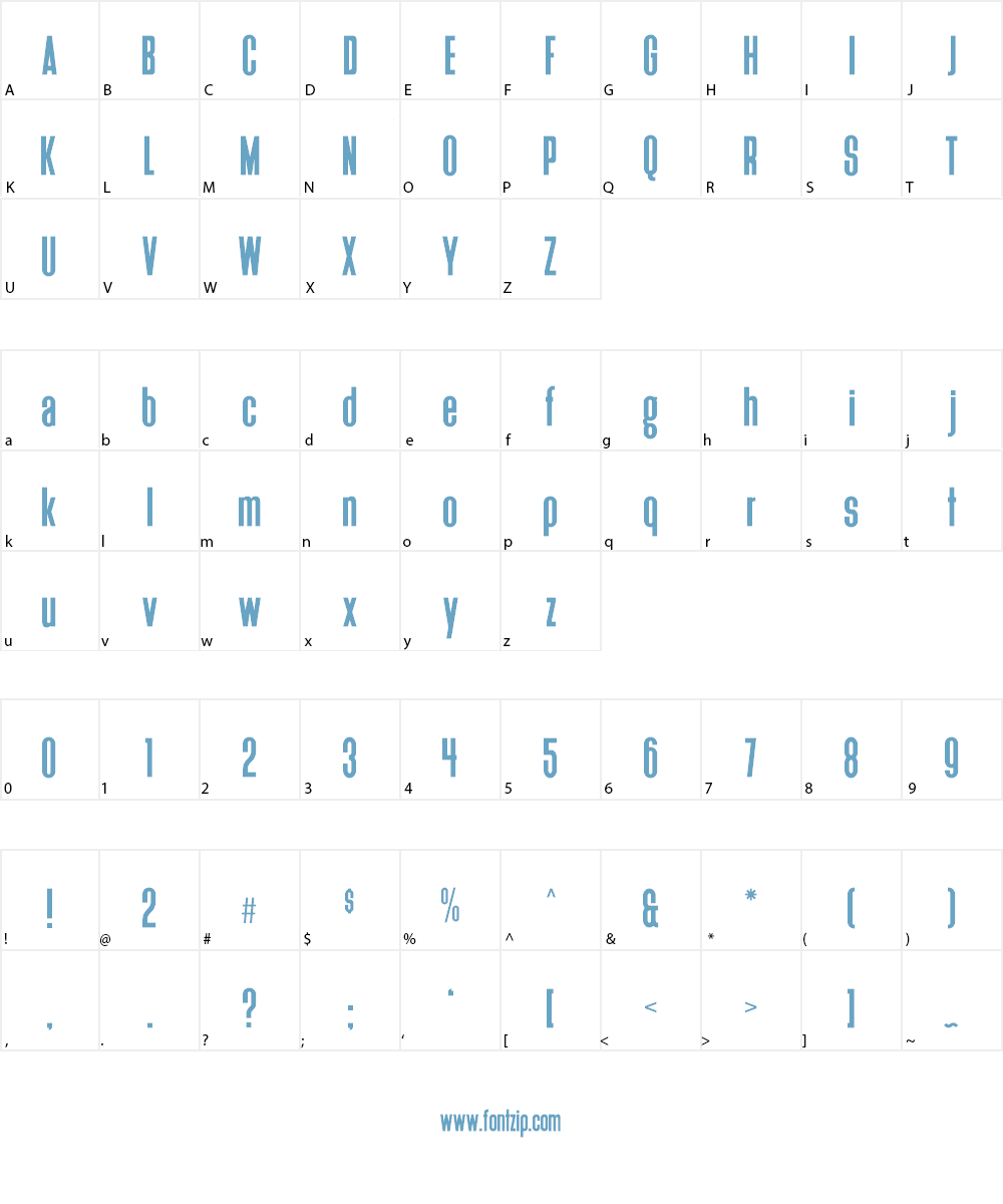 Deutschlander Font Character