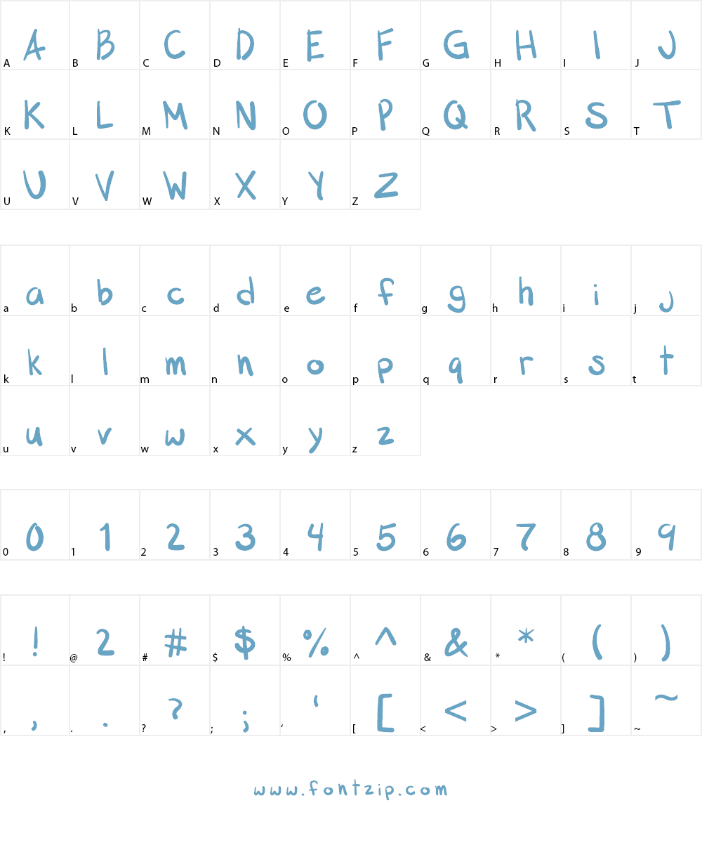 Hands-Off Font Character