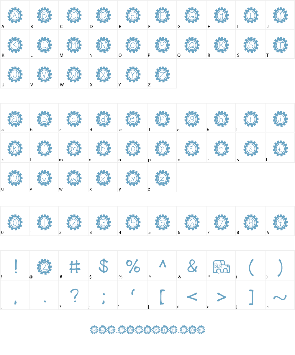 KBBusStop Font Character