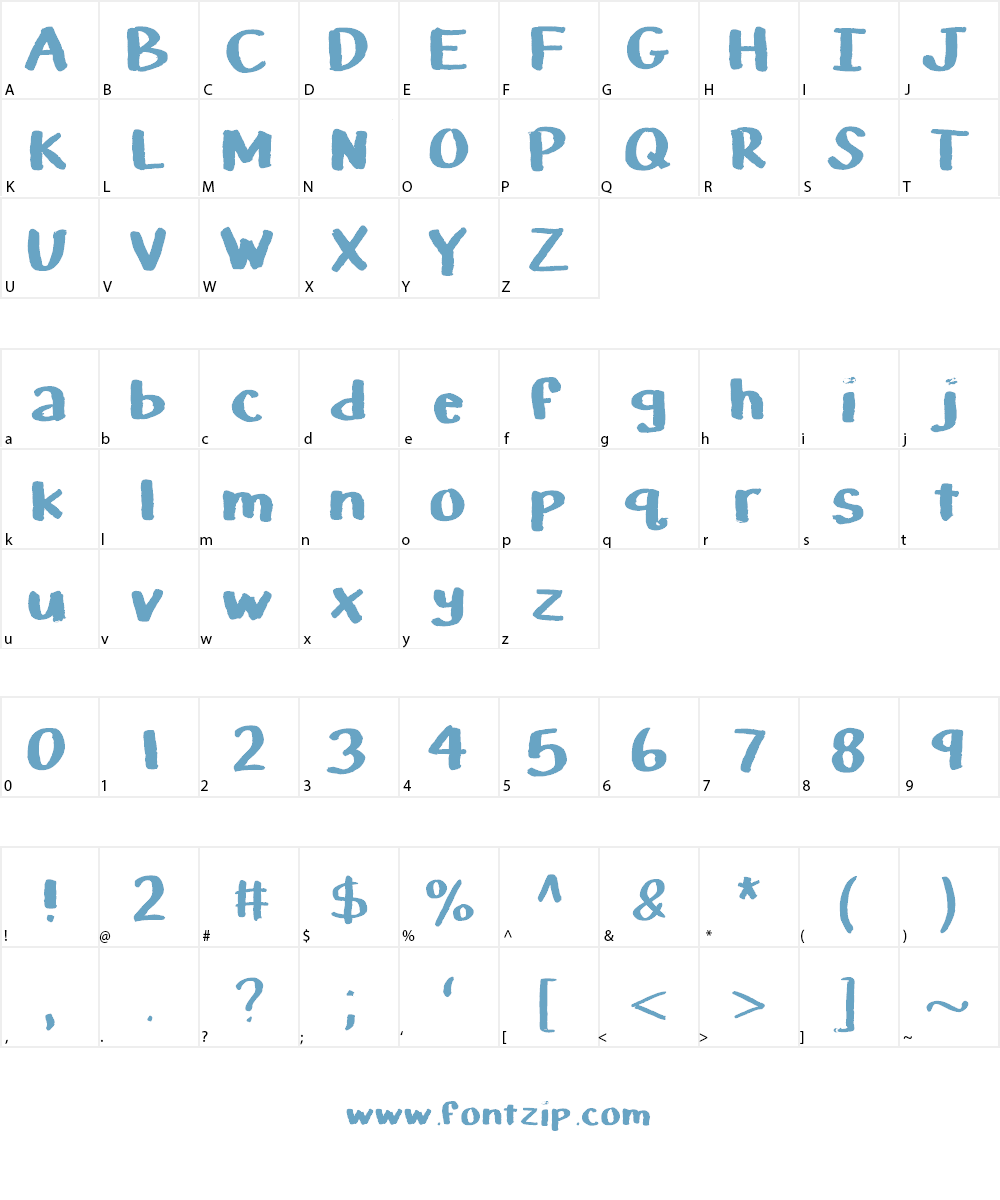 KBChalkTalk Font Character