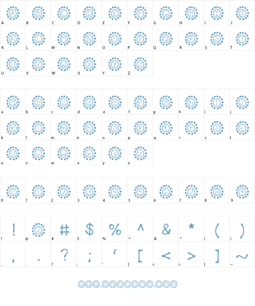 KBMosaic Font Character