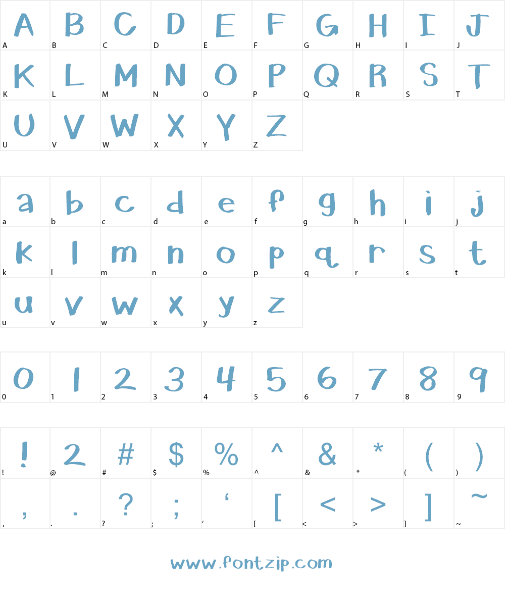 KBSpokenFor Font Character