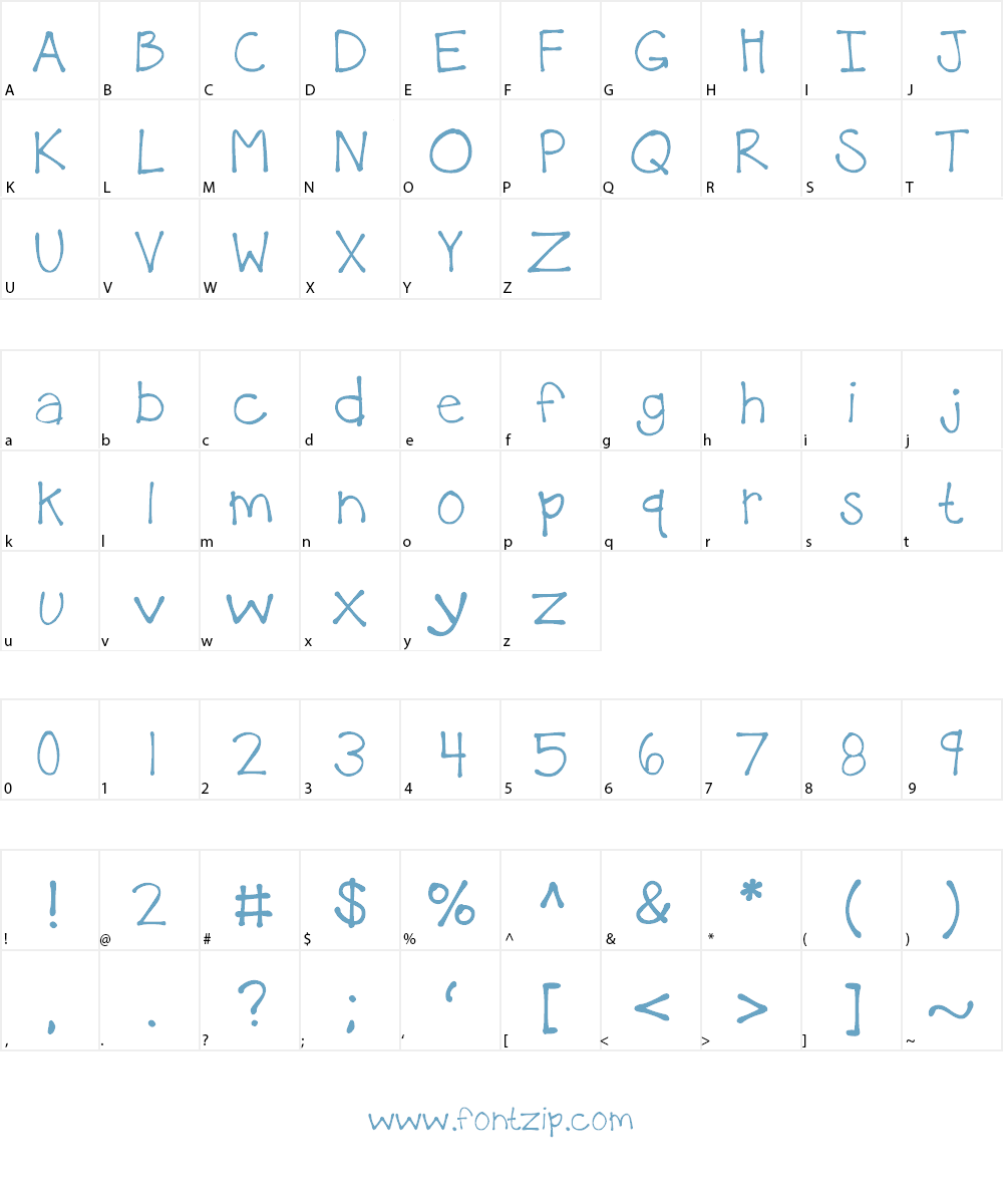 KBTheLittleFella Font Character