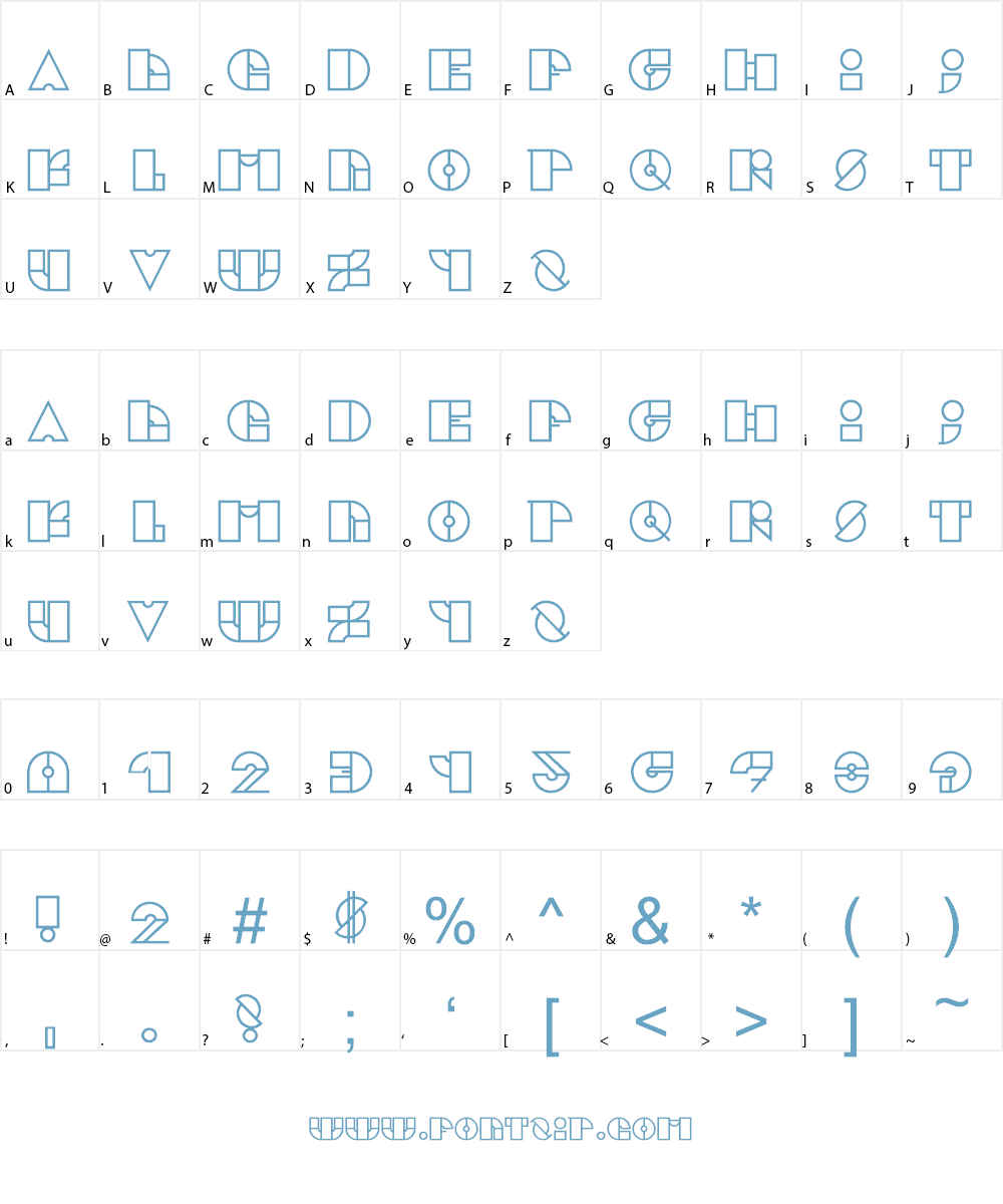 Cubik Font Character