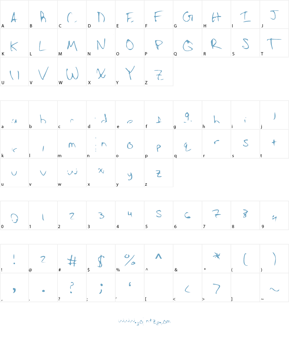 Jackson Font Character