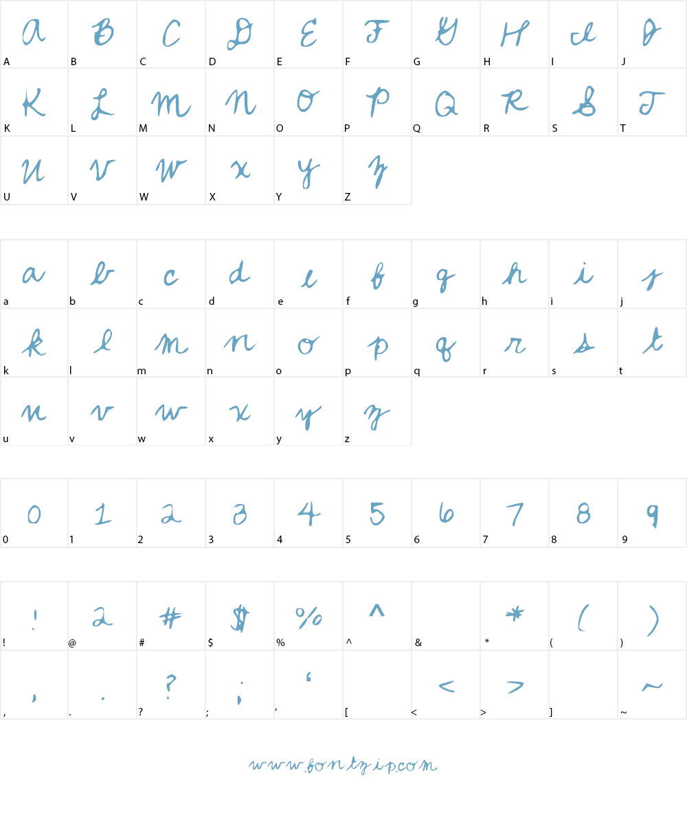 Rachel_fancy Font Character