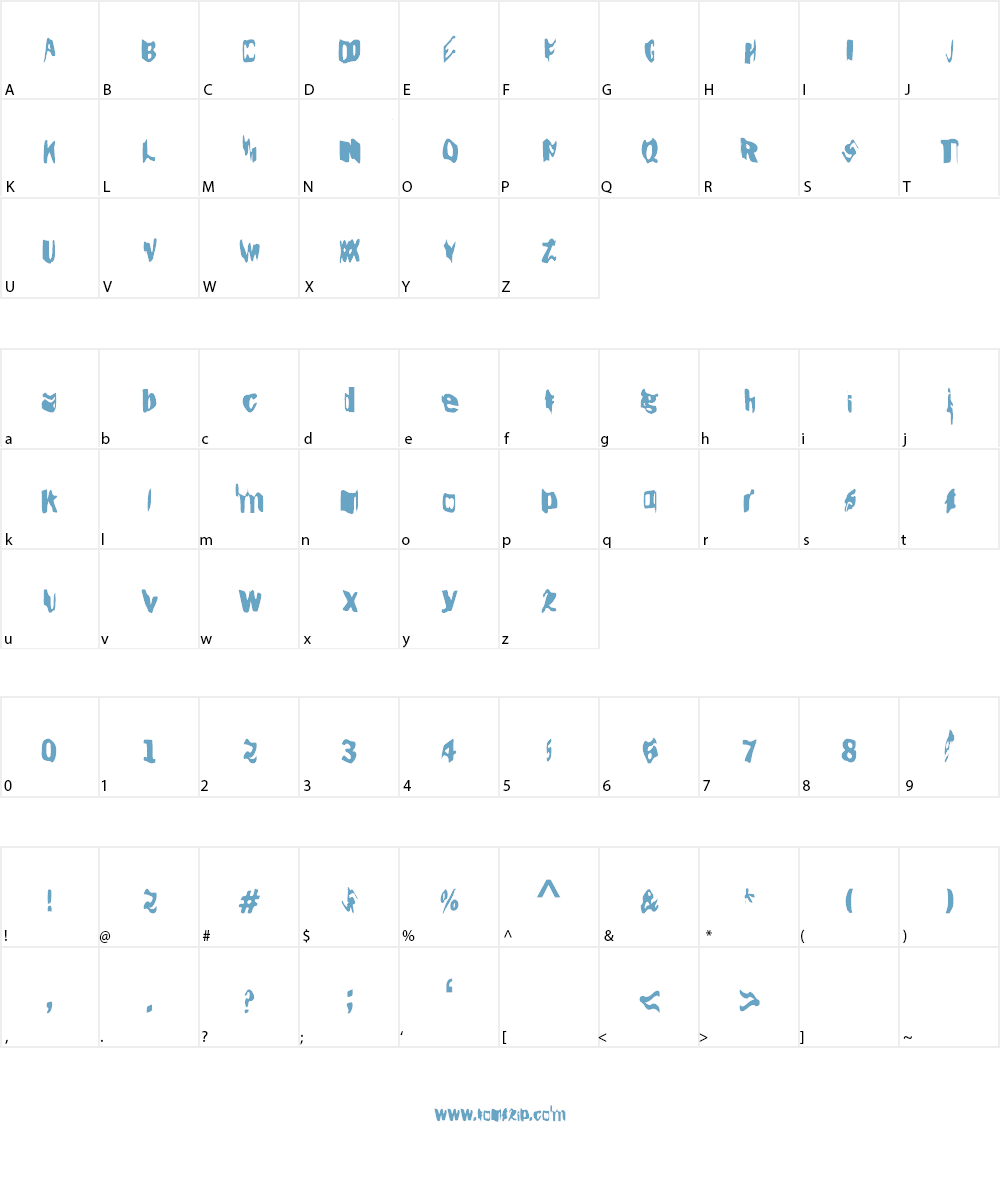 Demented Font Character